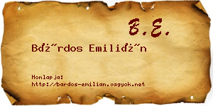 Bárdos Emilián névjegykártya